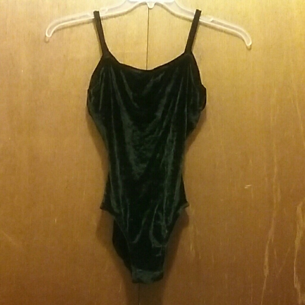 Black velvet one piece